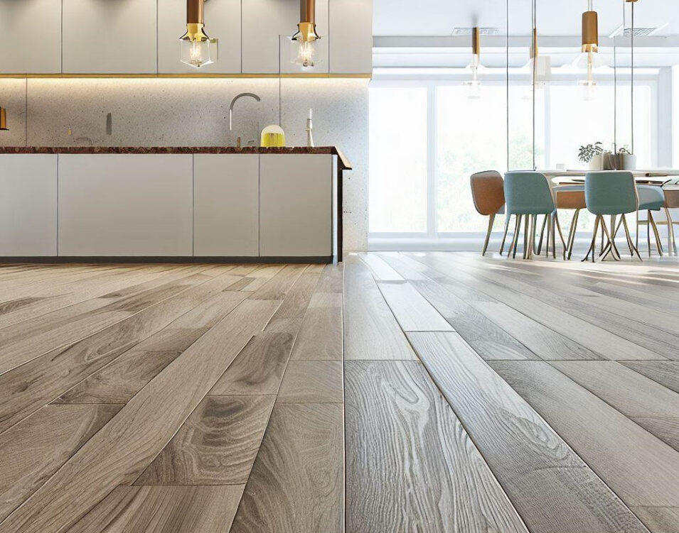 Laminate Flooring For A Seamless Visual Flow In Open Concept Kitchen Design