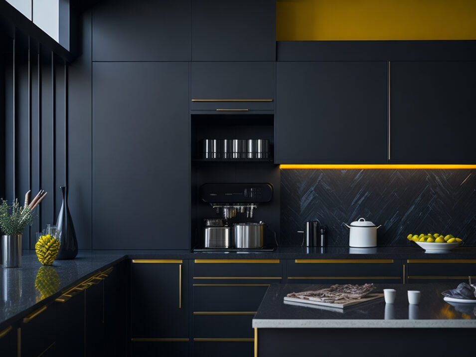 Vibrant Color Palettes For Modern Kitchen Design With Dark Cabinets