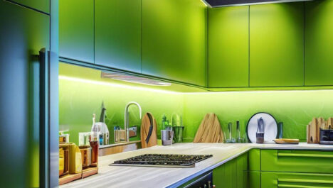Vibrant Green Kitchen Cabinets Ideas