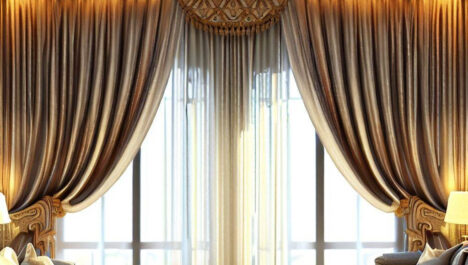 Decorative Curtain Rods For Luxury Living Room Design