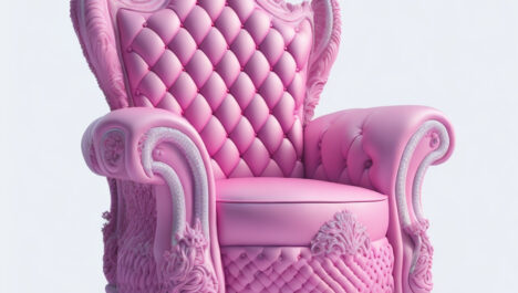 Pink Princess Throne Chair For Toddlers