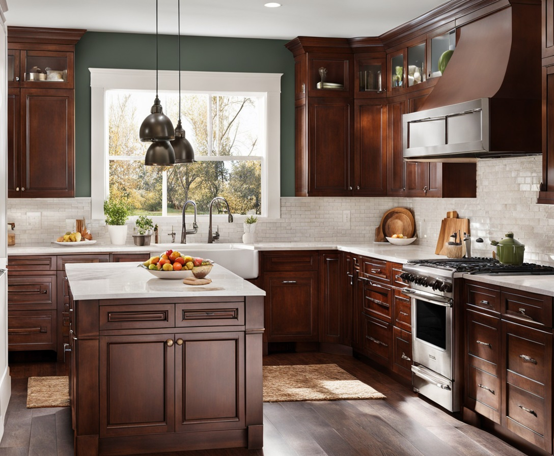 Strategies How to Lighten Up a Kitchen with Cherry Cabinets | Iconic Linen