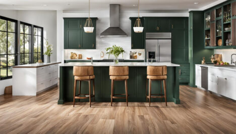 Best Vinyl Plank Flooring For Kitchen With Green Cabinet