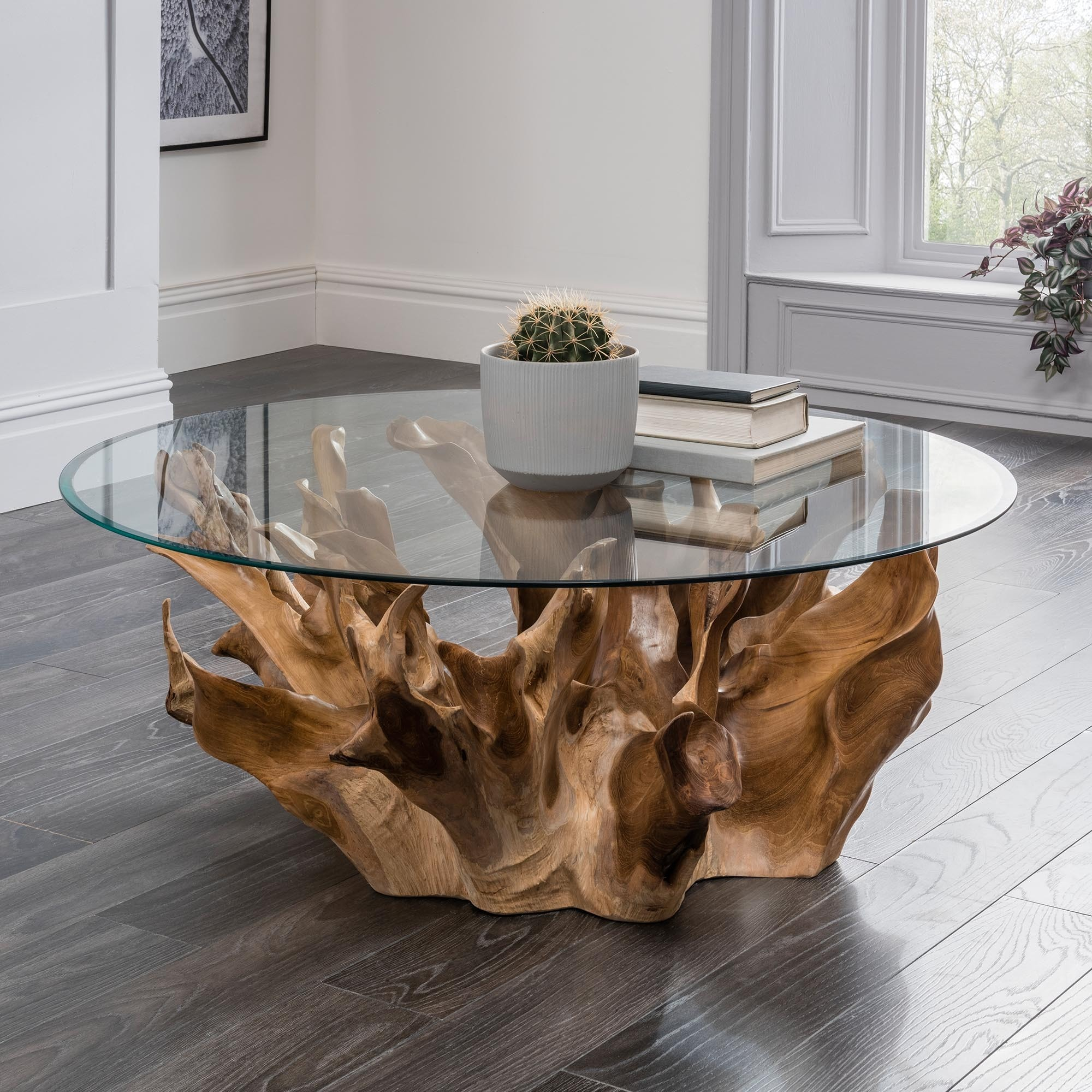 Create an Organic Focal Point with Tree Root Coffee Table Bases ...