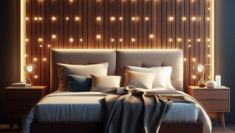 Luxury King Headboard With Lights And Usb For Master Bedroom