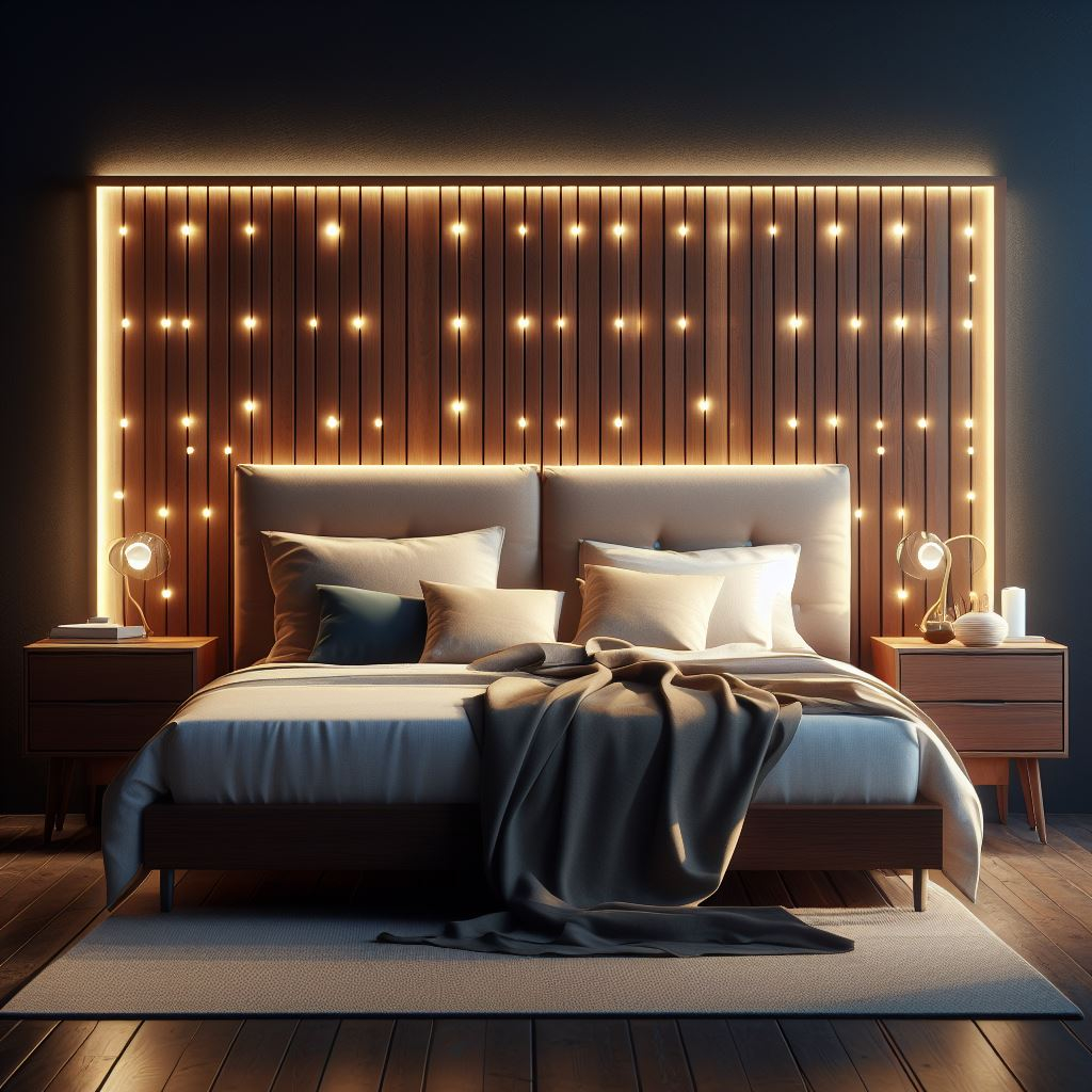 Light on sale up headboard